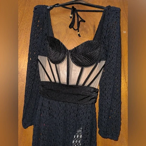 PatBO Monstera Netted Bustier Beach Dress BNWT - Picture 7 of 8